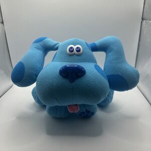 Vintage BLUES CLUES 8" PLUSH DOG Toy 1997 Tyco Pose A Blue Stuffed Animal Rare